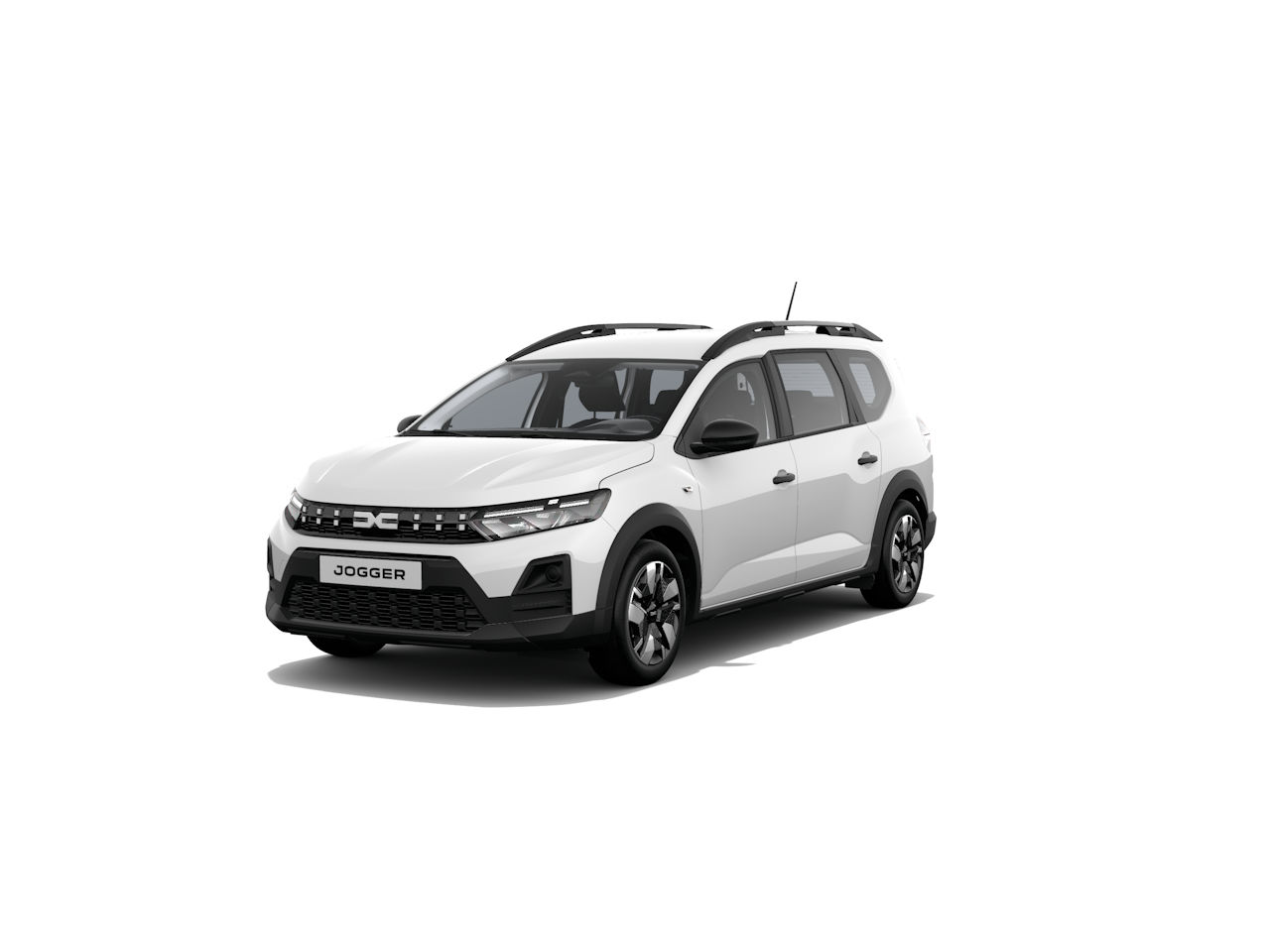 Weißer Dacia Jogger, ein moderner Kompaktvan mit stilvollem Design und geräumigem Innenraum.