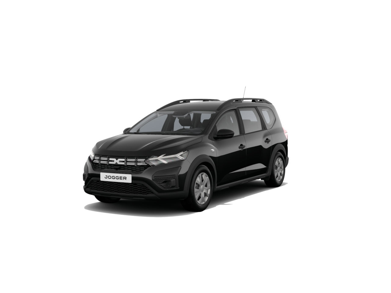 Schwarzer Dacia Jogger, Blick von der Seite, modern und geräumig, ideal für Familienfahrten.
