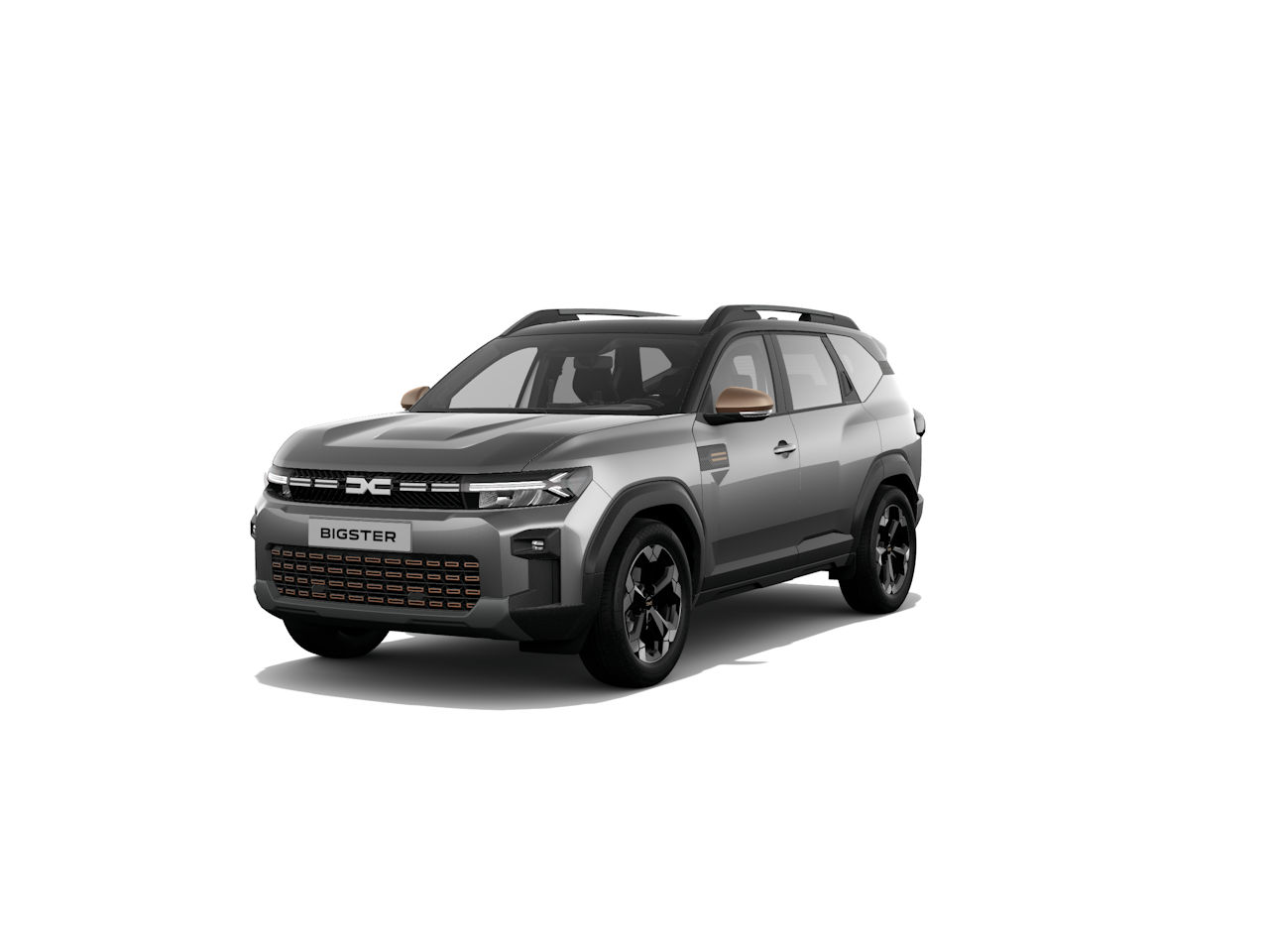Ein moderner SUV in Grau mit schwarzen Akzenten, ausgestattet für Abenteuer und Komfort.